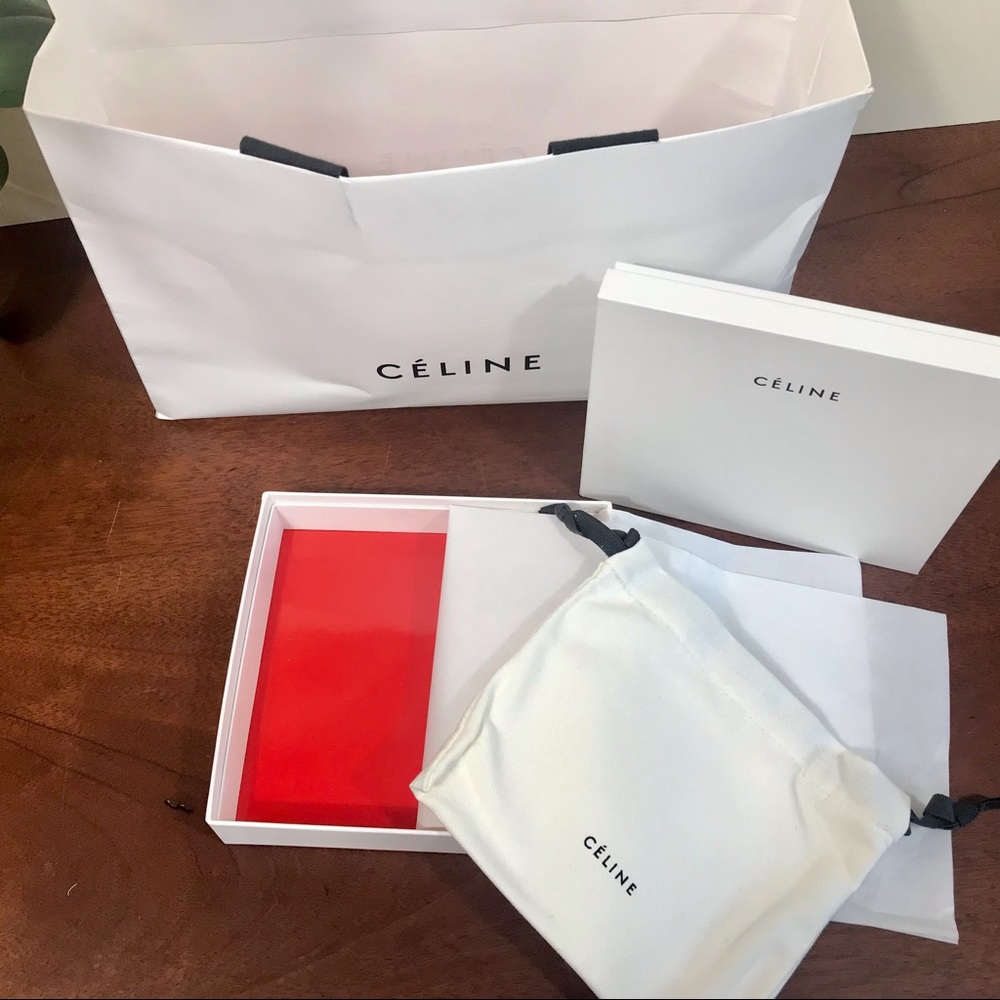 Celine Wallet Dust Bag, Gift Box & Shopping Bag